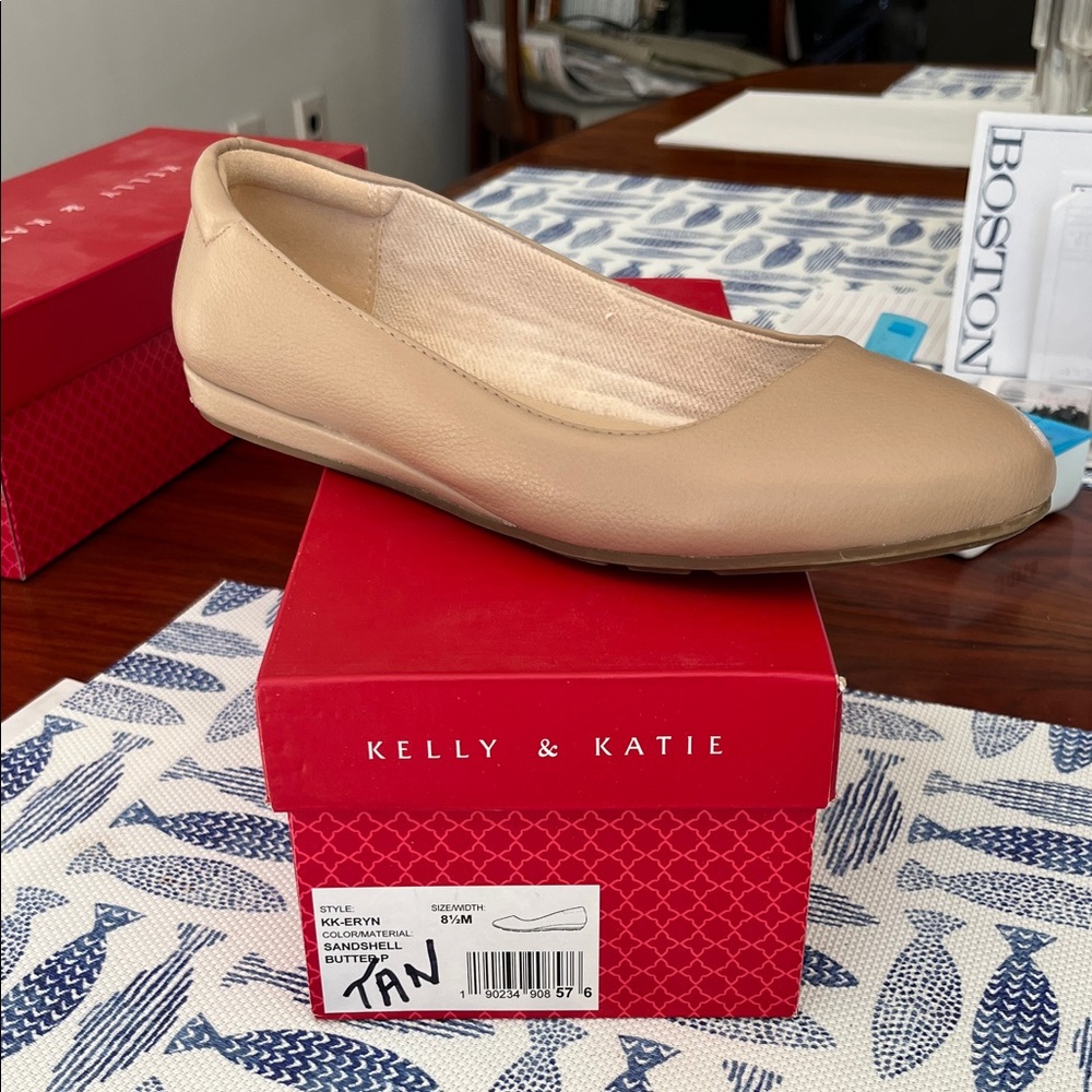 Kelly & Katie Shell Tan Slip-On Ballet Flat